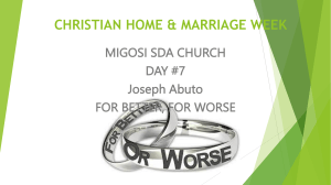 CHRISTIAN HOME & MARRIAGE WEEK#7
