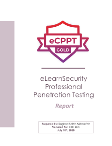 eCPPT Report Sample