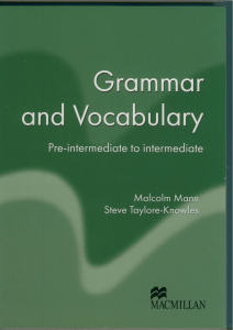 Grammar and Vocabulary. Pre-Intermediate to Intermediate. Coursebook ( PDFDrive )