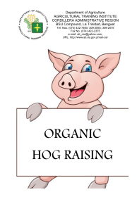 organic hog raising brochure