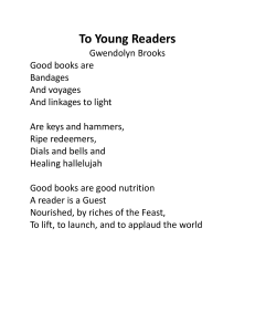 To Young Readers poem for first day of school