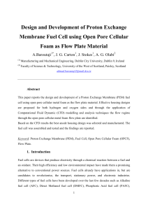 Design and developments of PEM fuel cell using open pore cellular foam as flow plate material