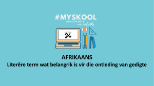 AFRIKAANS TERMS