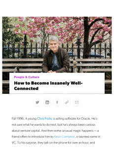 How to Become Insanely Well-Connected