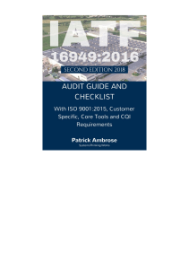 Patrick Ambrose  Systemsthinking.works - Iatf 16949-2016 Plus Iso 9001-2015  Assessment Audit Guide and Checklist-CreateSpace Independent Publishing Platform (201