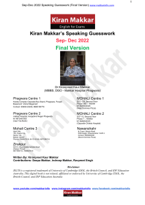 Kiran Makkar's Speaking Cue Cards Sep Dec 2022 Final Version 17