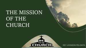 4. MISSION OF THE CHURCH