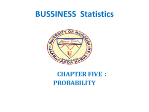 Chapter Five  - Probability