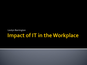 Impact of IT in the workplace