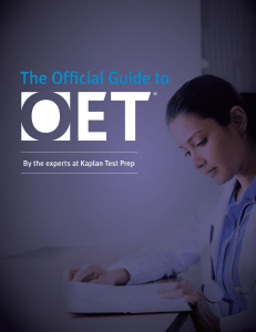 Official Guide to OET - Kaplan Test Prep
