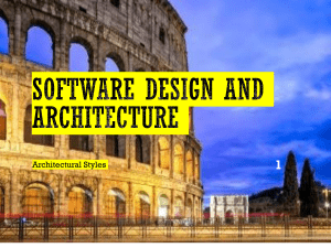 Software Architecture Styles Slides