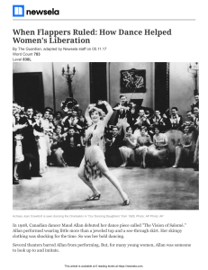 NewsELA Article - When Flappers Ruled - How Dance Helped Womens Liberation