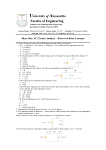 sheet 1-Electrical Circuits II