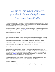 House or Flat: which Property you should buy and why? Know from expert Joe Ricotta.