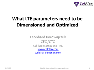 20140917 - Webinar 5 Part 2 LTE optimization rev16