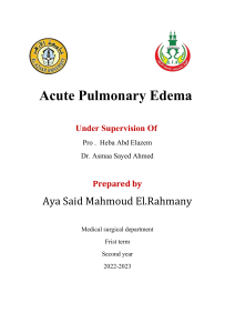 Acute Pulmonary Edema