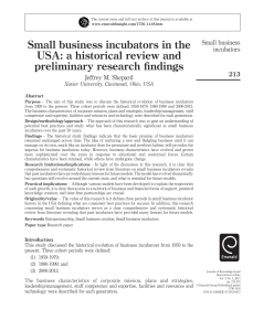 Small business incubators 