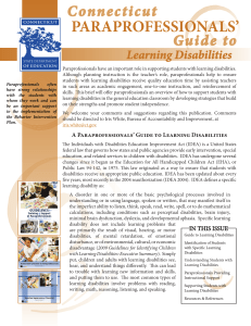 paras guide to learning disabilities