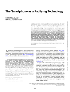 The Smartphone as a Pacifying Technology