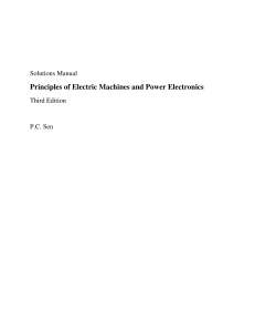 Solutions Principles of Electric Machine
