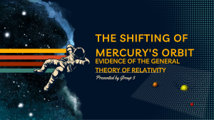 The Shifting of Mercury's Orbit