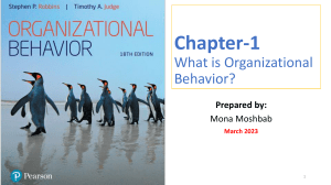 Chapter-1 What is Organizational Behavior