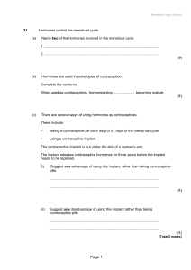 Menstrual cycle exam-style questions (+ mark scheme) (2)