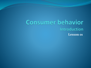 1.Consumer behavior