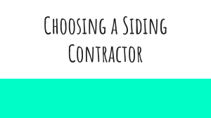 Choosing a Siding Contractor