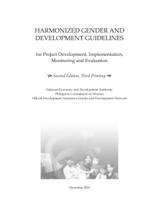Harmonized Gender and Development Guidelines