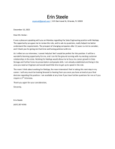 Business Writing - Thank You Note submission