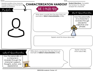 5b Characterization Handouts Editable