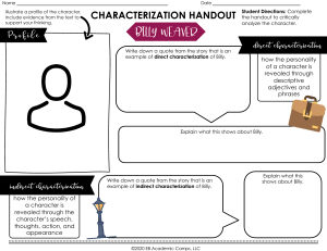 5 Characterization Handouts