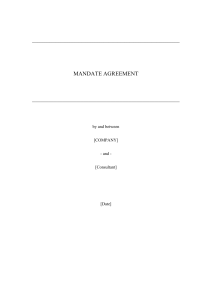 Standard - Consulting Agreement