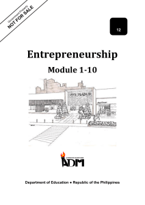Entrepreneurship Module 1-10