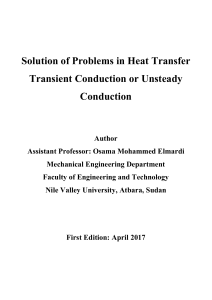 Solution of Problems in Heat Transfer (1)