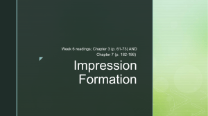Week 6 Impression Formation