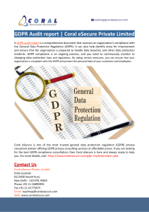 GDPR Audit report