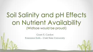 Soil Salinity and pH Effects on Nutrient Availability