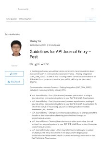 Guidelines for API Journal Entry – Post