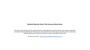 Medical Abortion Rules That Everyone Must Know