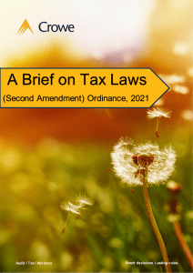 A Brief on Tax Laws(Second Amendment) Ordinance, 2021 2