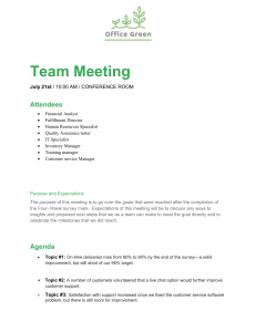Meeting template completed