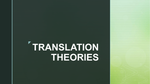 TRANSLATION THEORIES
