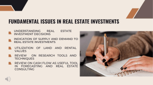 Real Estate Consulting Module 1