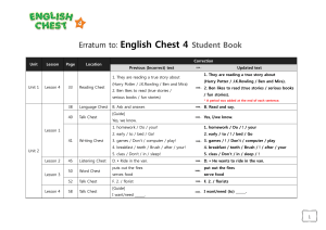 English Chest 4 Student Book  ETC