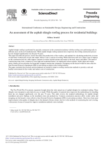 An assessment of the asphalt shingle roofing process for residential buildings