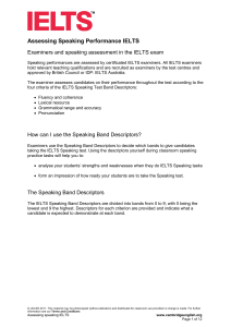 Assessing speaking IELTS