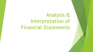 Analysis & Interpretation of Financial Statements-Session 2 MOAF