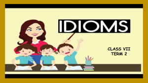 IDIOMS CLASS VII TERM 2